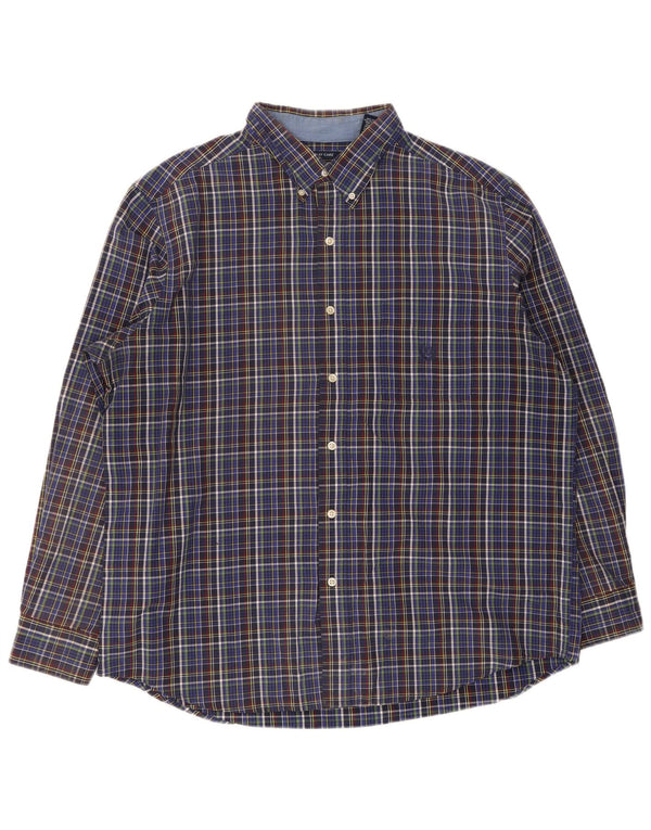 Chaps Chemise Homme Easy Care XL Bleu Carreaux Coton