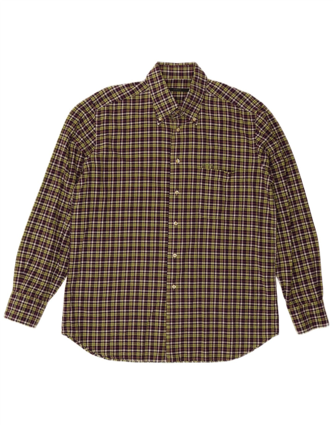 Camicia da uomo UNGARO taglia 43 17 XL a quadri viola