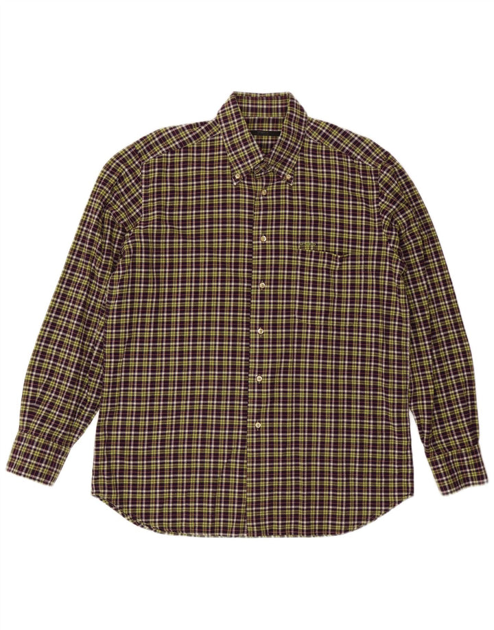 Camicia da uomo UNGARO taglia 43 17 XL a quadri viola