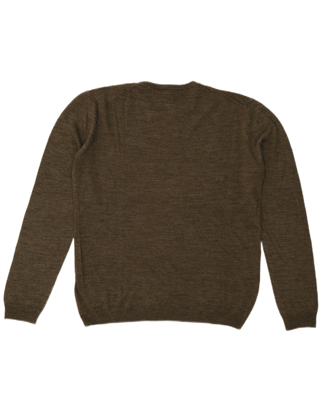 Henry Cottons Herre Crew Neck Jumper Sweater Large Khaki Wool
