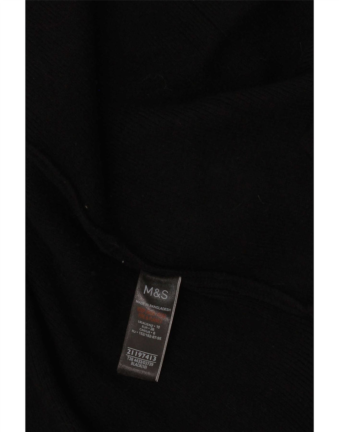 Marks & Spencer Womens Longline Cardigan Sweater UK 10 Small Black