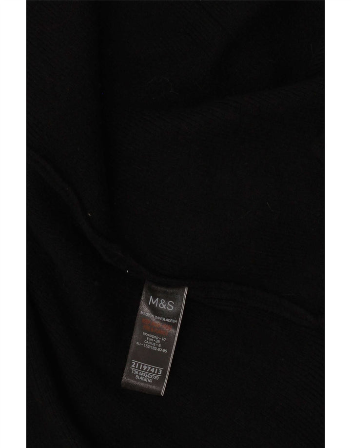 Marks & Spencer Womens Longline Cardigan Sweater UK 10 Small Black
