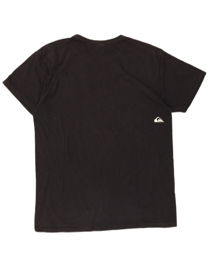 Quiksilver Herre grafisk T-shirt Top Medium Sort Bomuld