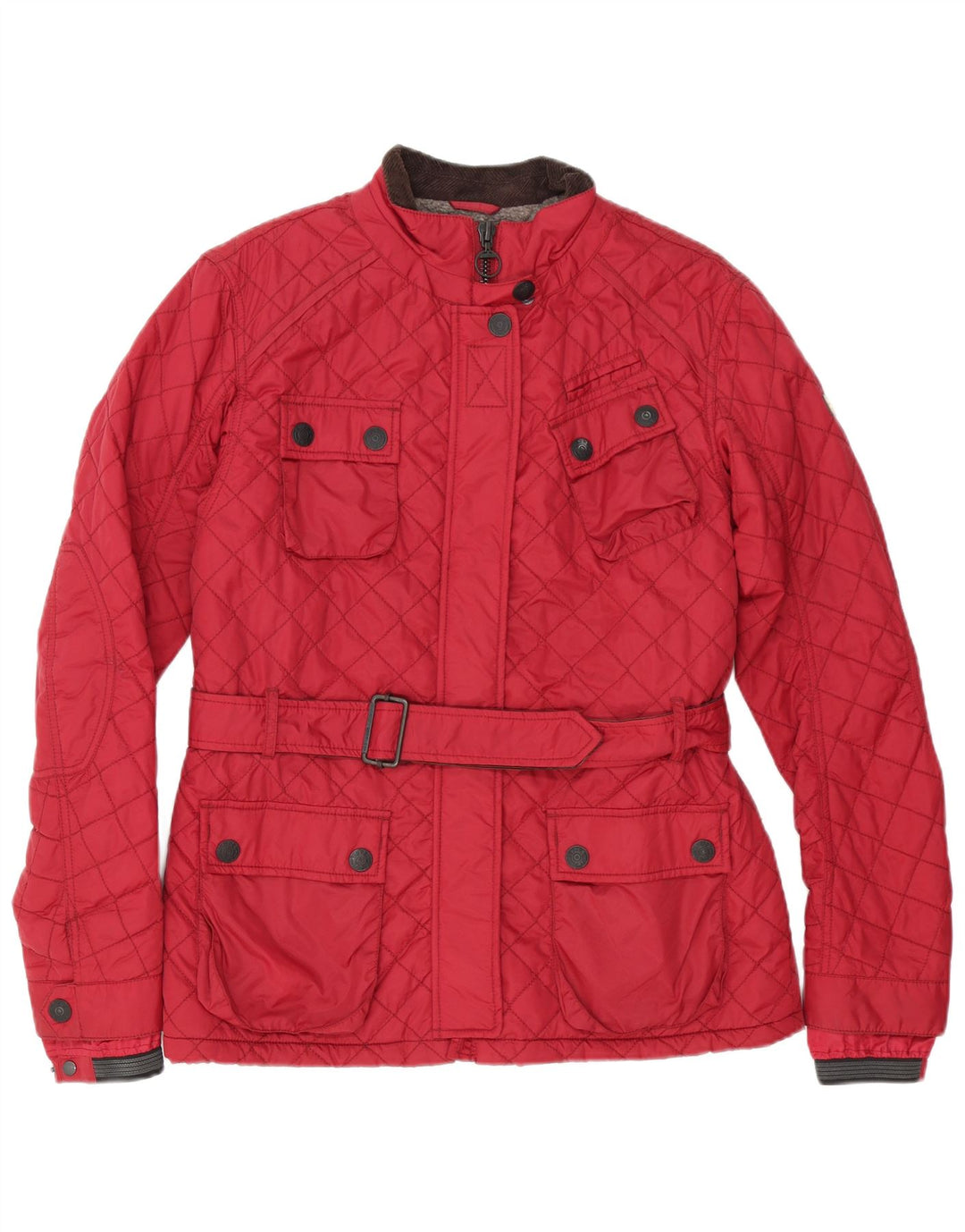 Damska pikowana kurtka Superdry UK 18 XL, czerwony nylon