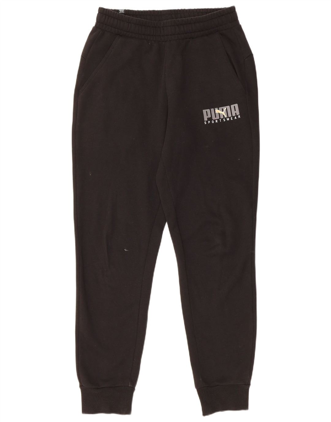 Puma Mens Graphic Tracksuit Trousers Joggers Small  Black