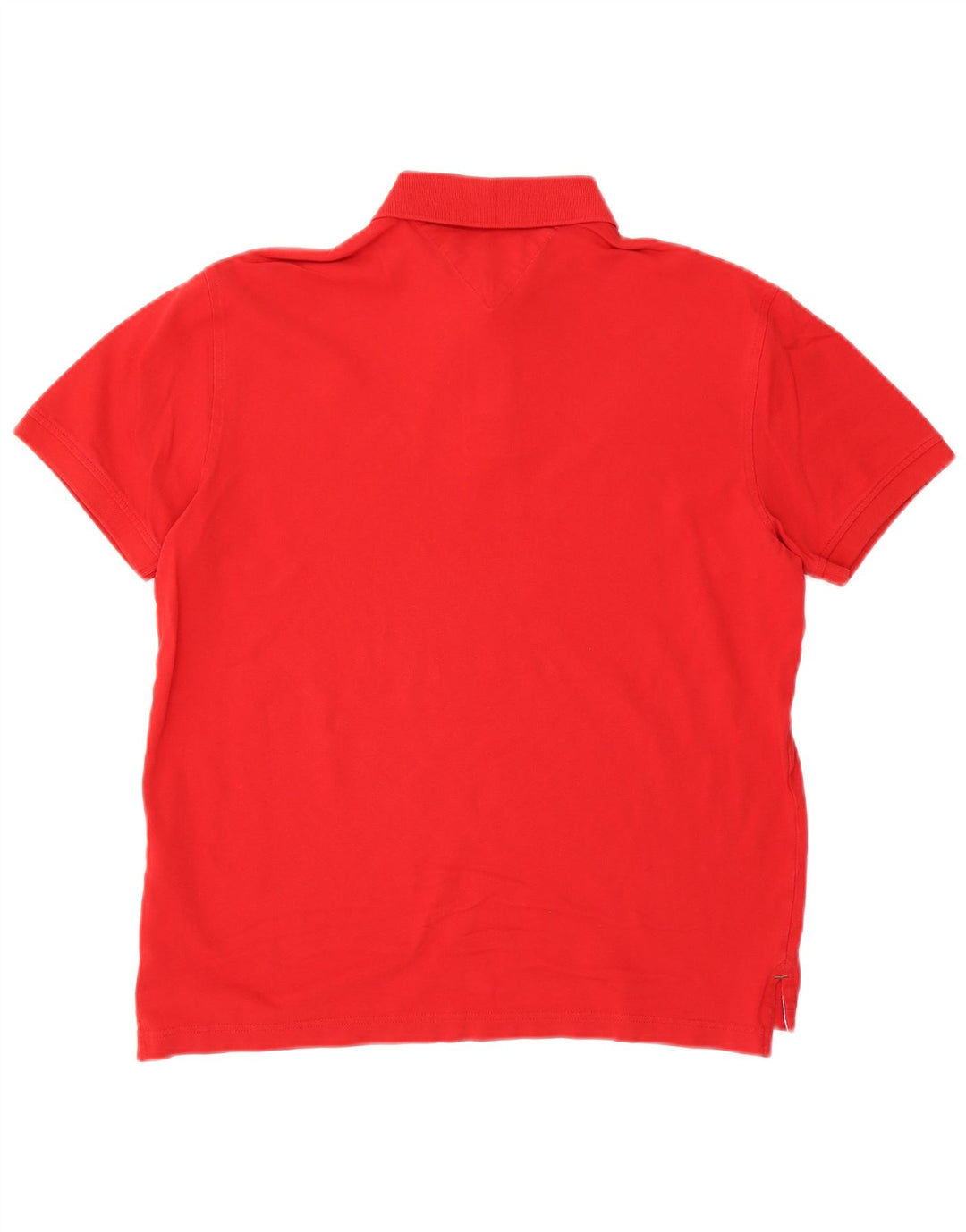Tommy Hilfiger Mens Regular Fit Polo Shirt Large Red Cotton