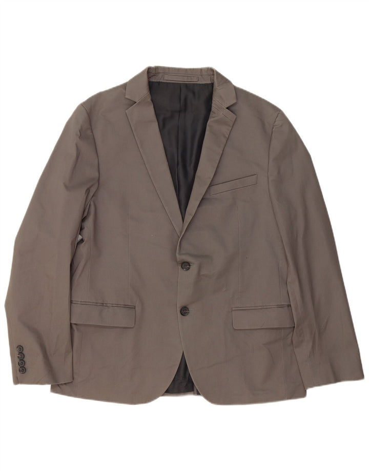 Marks & Spencer Chaqueta tipo blazer con 2 botones y autógrafo para hombre, talla 42, color gris