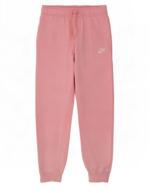 Nike Womens Tracksuit Trousers Joggers UK 10 Small Pink Cotton