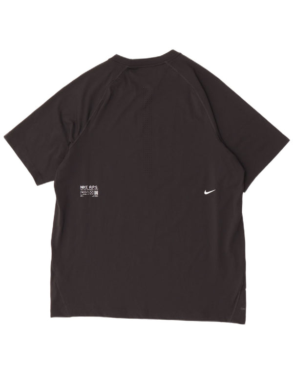 T-shirt Nike Dri Fit da uomo, grande, in poliestere nero