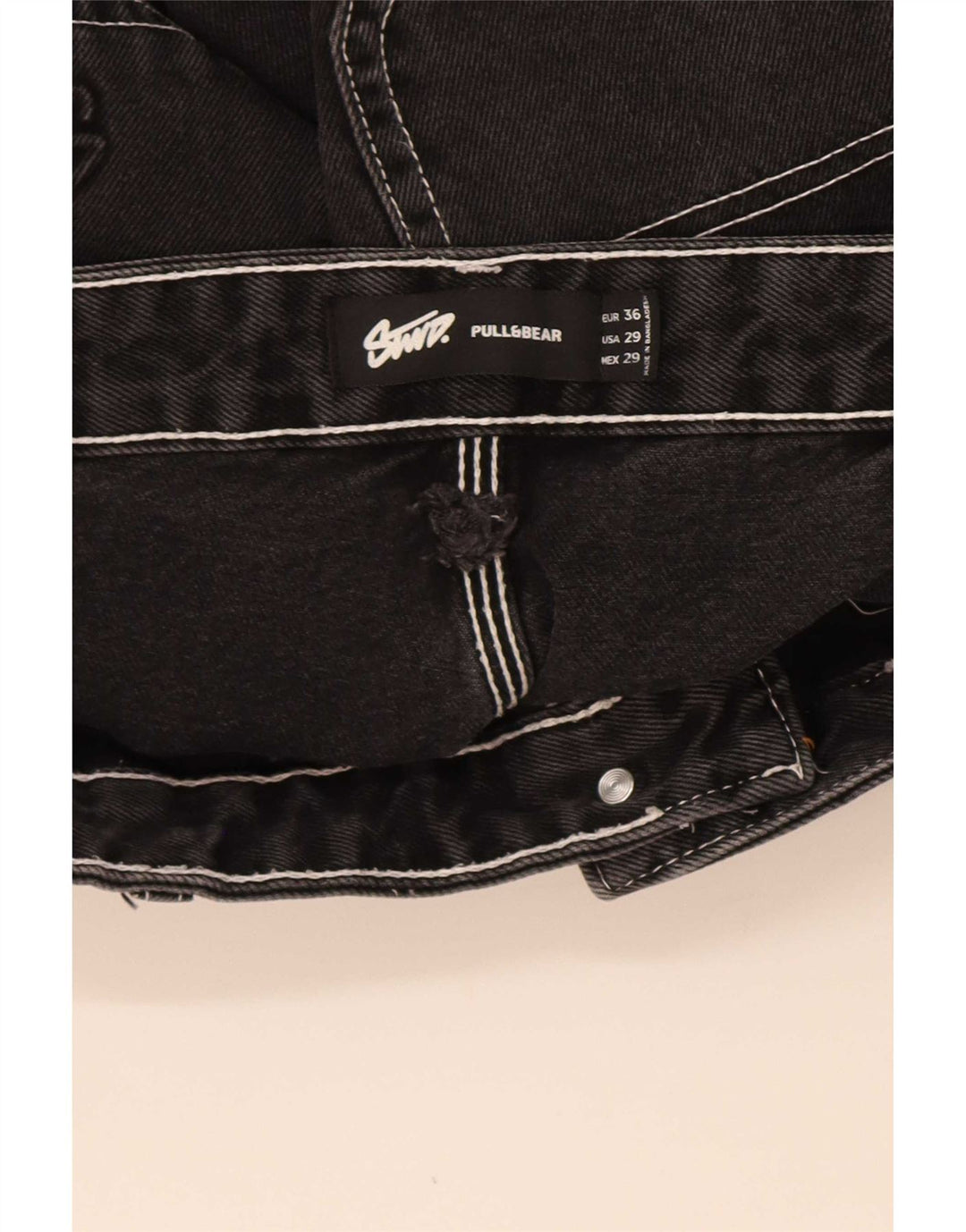 Pull & Bear muške STWD Cargo traper kratke hlače EU 36 male W29 crni pamuk