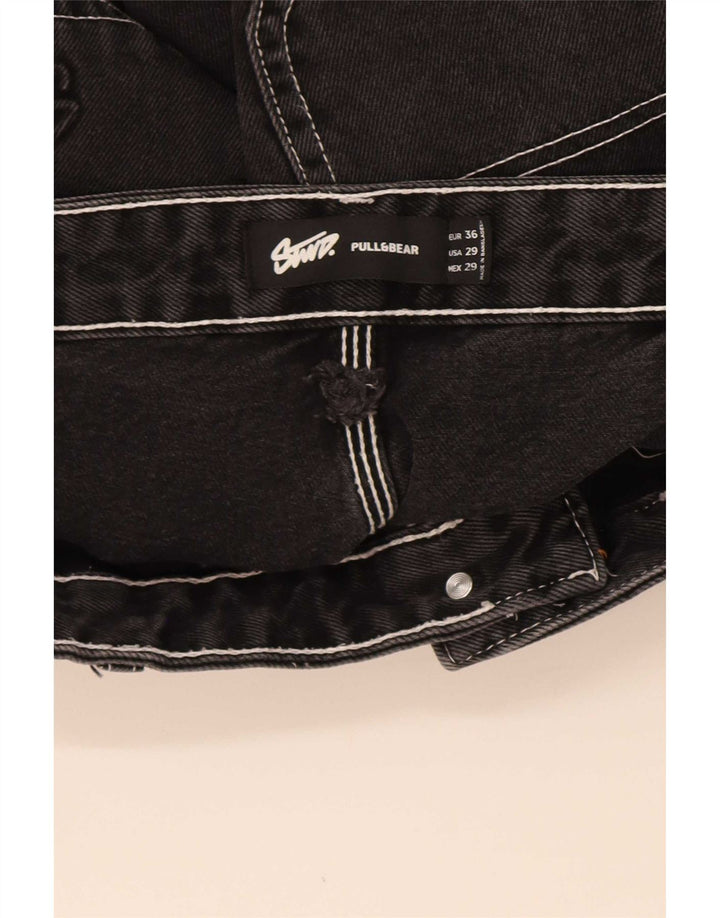 Pull & Bear muške STWD Cargo traper kratke hlače EU 36 male W29 crni pamuk