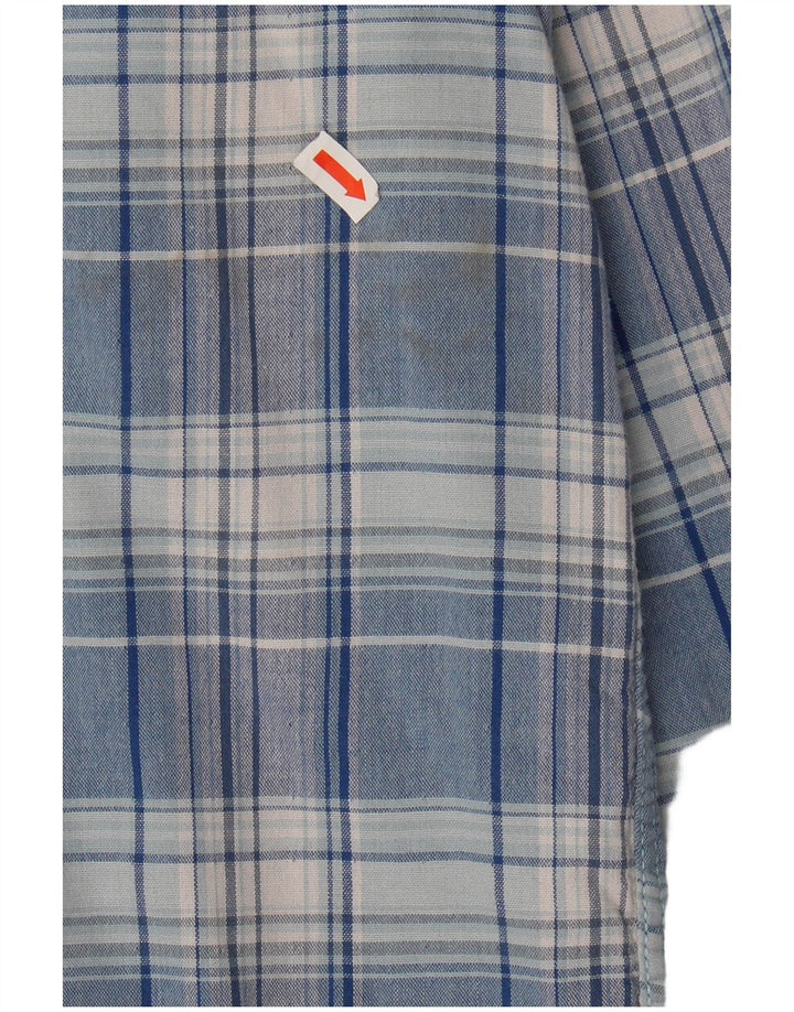 FAT FACE Mens Flannel Shirt XL Blue Check Cotton