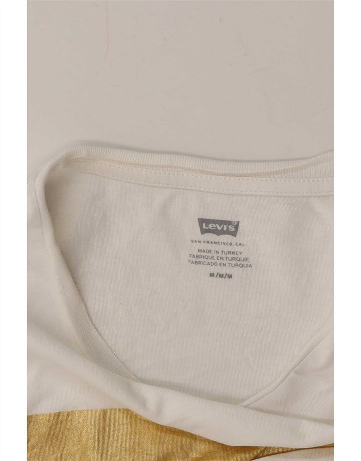 Damska koszulka z grafiką Levi's Top UK 14 Średnia biel