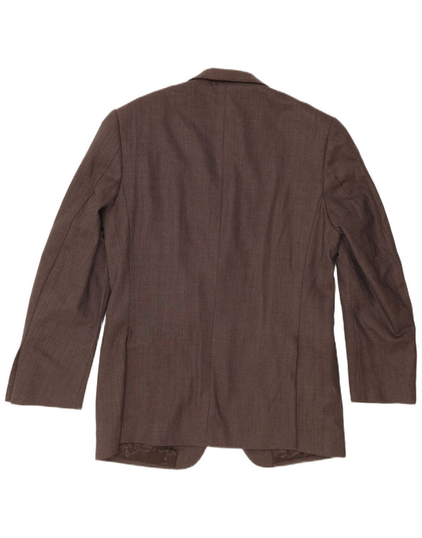 Giacca blazer a 2 bottoni da uomo Marks & Spencer UK 40 Lana screziata marrone medio