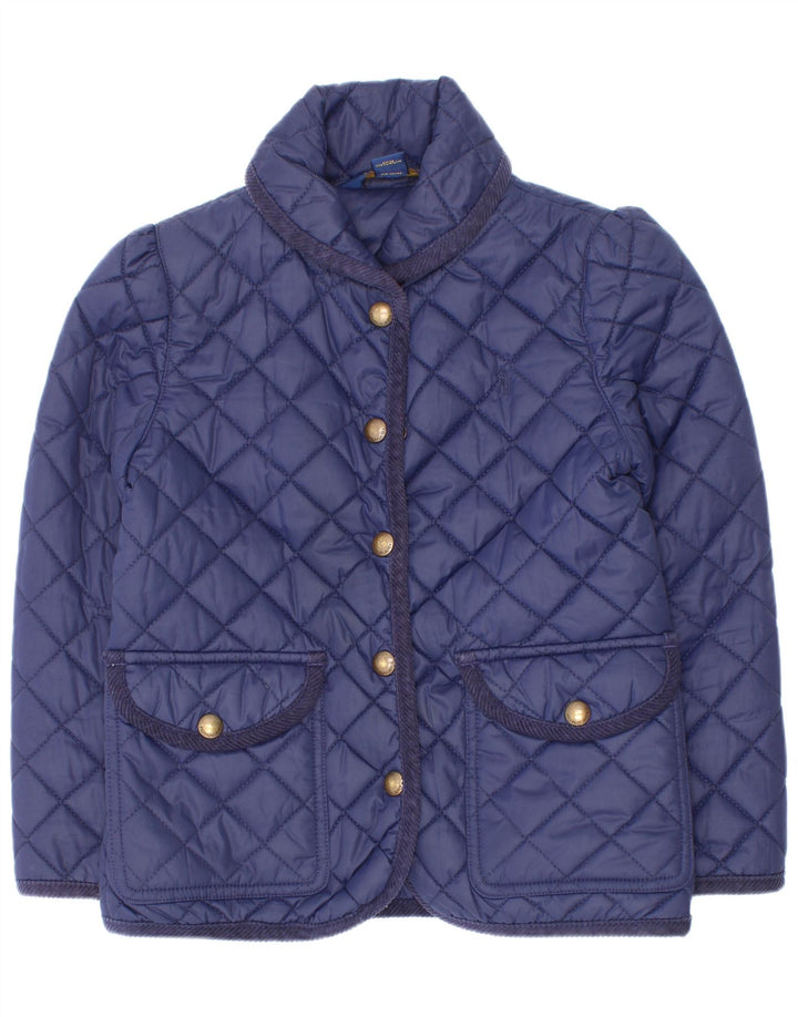 Polo Ralph Lauren Girls Quilted Jacket 5-6 Years Navy Blue Polyester