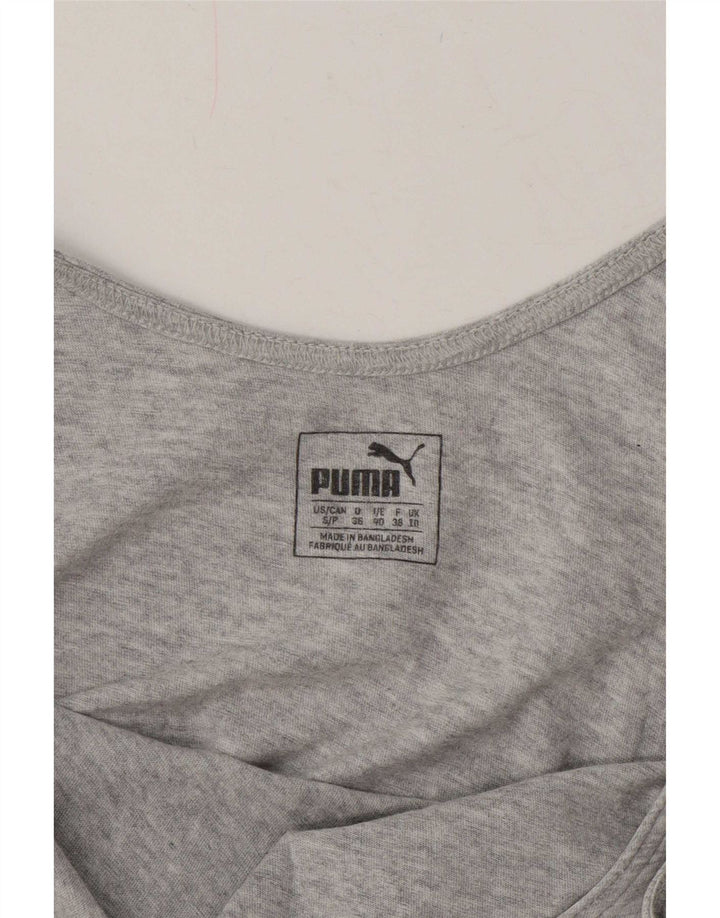 Puma Dame Grafisk Vest Top UK 10 Small Grå Flecked