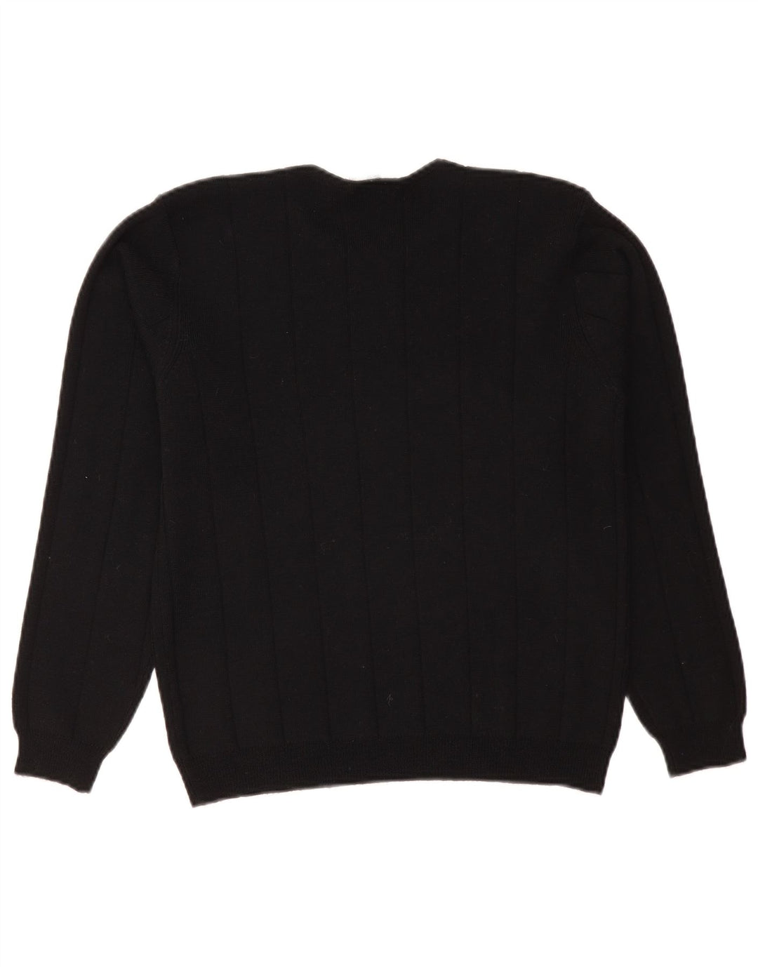 Talbots Womens Crew Neck Jumper Sweater UK 14 Medium Black Merino Wool