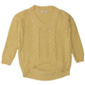 Zara Dame V-hals sweater UK 14 Medium Gul
