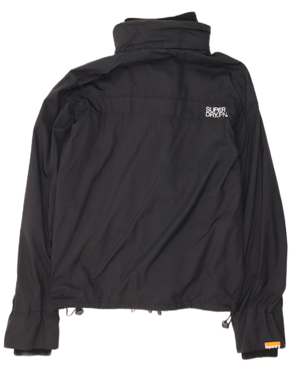Superdry Mens Graphic Rain Jacket UK 42 XL Black Nylon