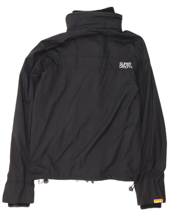 Superdry Grafisk regnjakke til mænd UK 42 XL sort nylon