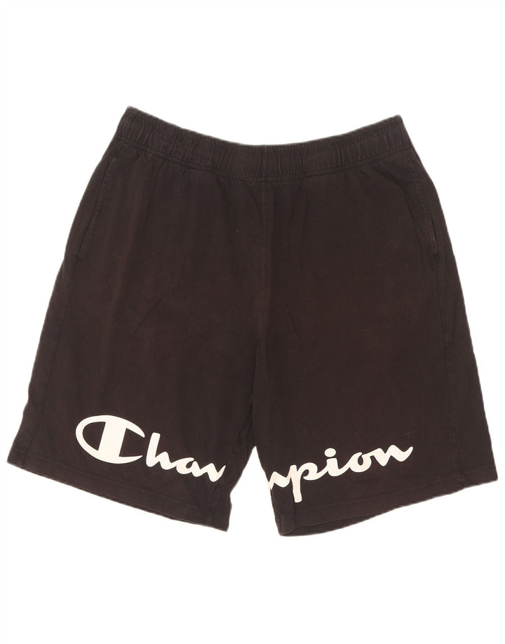 Champion Mens Graphic Sport Shorts Medium Black Cotton