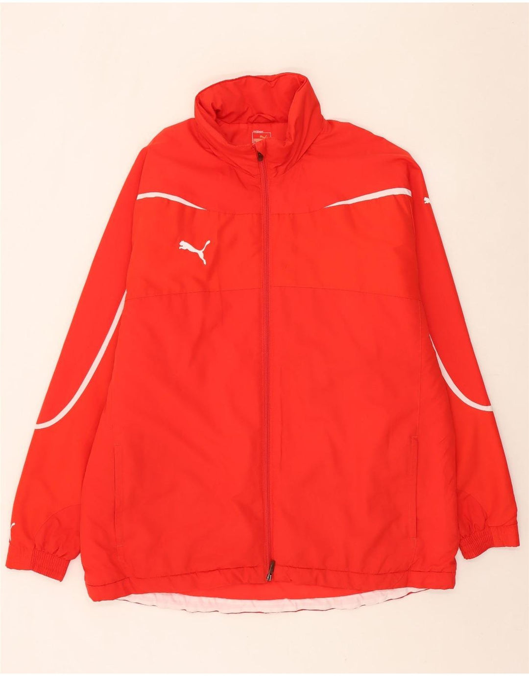 PUMA Mens Hooded Padded Coat UK 42 XL Red Vintage Puma and Second-Hand Puma from Messina Hembry 
