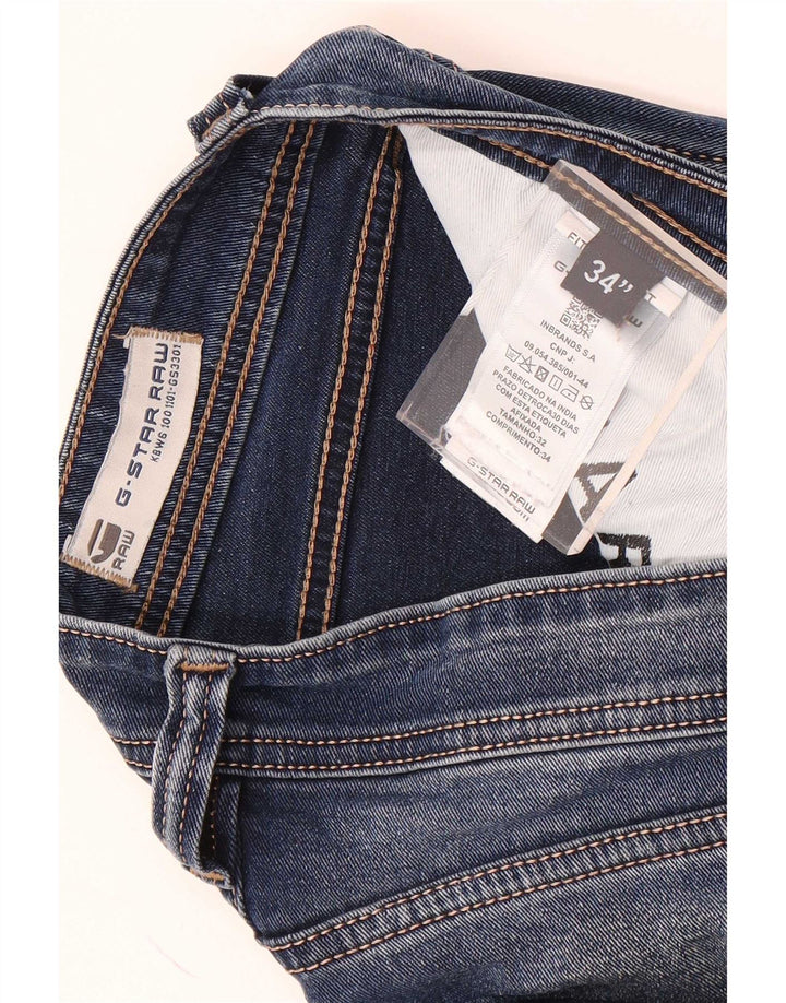 G-Star Mens Bronson Slim Jeans W34 L29 Blue Cotton