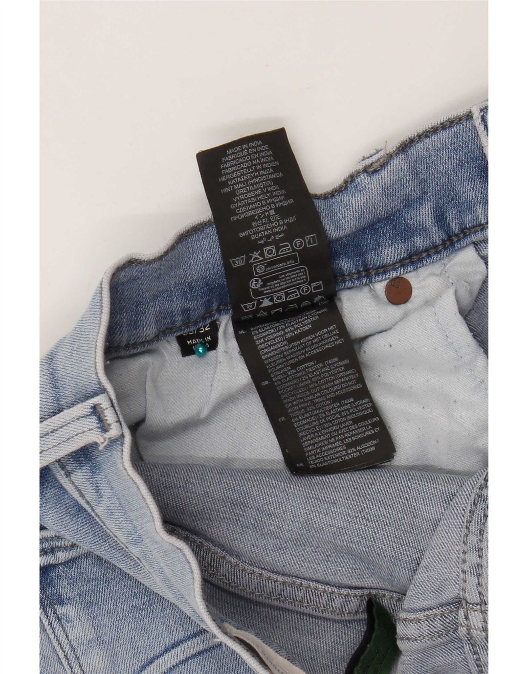 G-Star Mens Revend Distressed Slim Jeans W33 L32 Blue Cotton