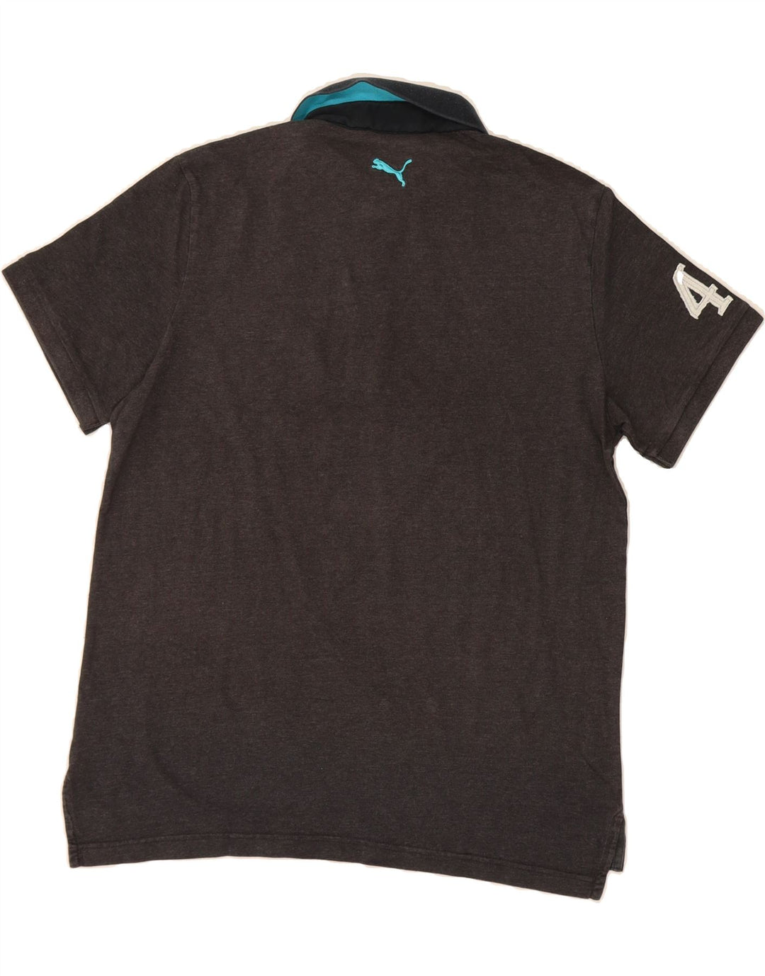 PUMA Mens Polo Shirt Large Grey Cotton Vintage Puma and Second-Hand Puma from Messina Hembry 
