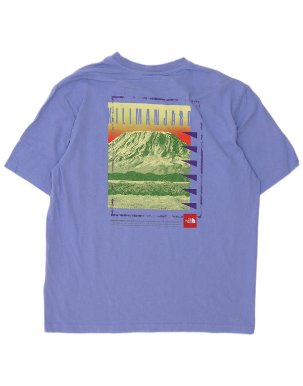 The North Face Mens Unisex Graphic T-Shirt Top Large Purple Cotton