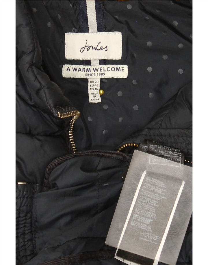 Joules Womens Padded Gilet UK 20 2XL Navy Blue Polyester