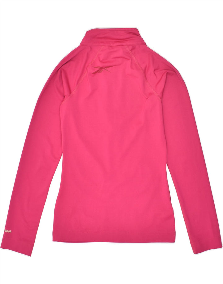 REEBOK Womens Tracksuit Top Jacket UK 6 XS Pink Polyester | Vintage Reebok | Thrift | Second-Hand Reebok | Used Clothing | Messina Hembry 