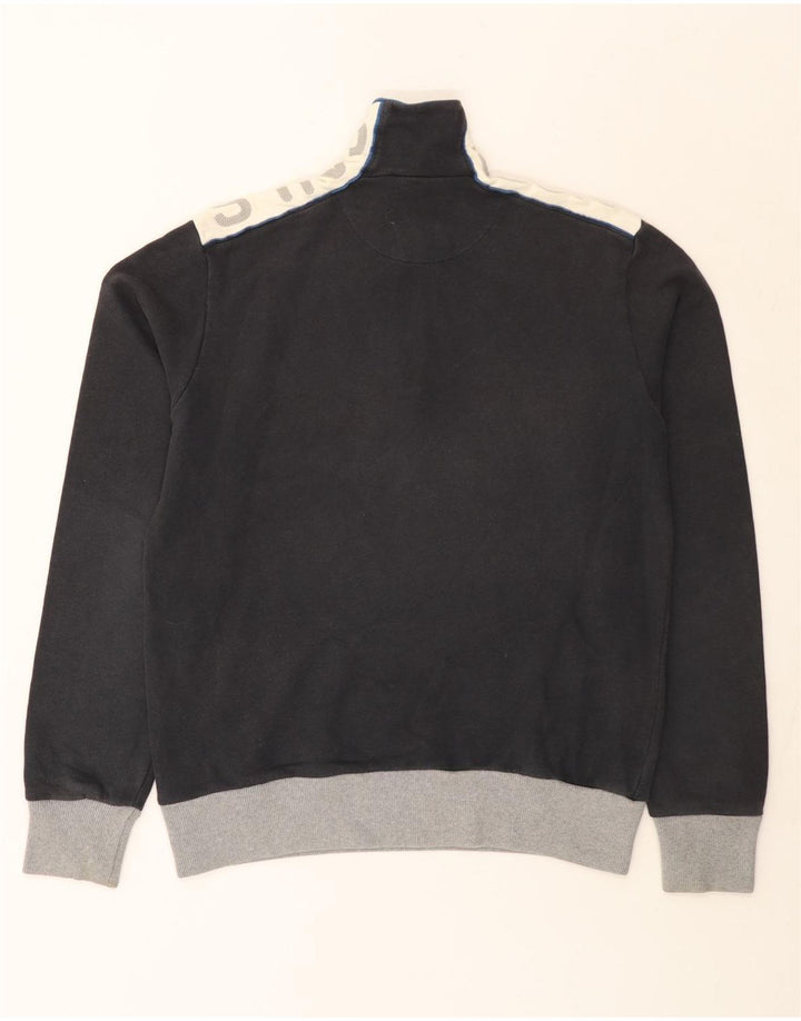 North Sails Sweat-Shirt Graphique à Col Zippé Homme Gris Moyen Colorblock