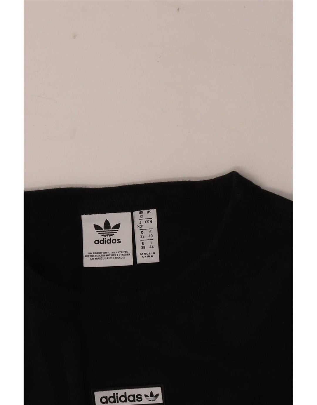 Adidas Womens T-Shirt Top UK 12 Medium Black