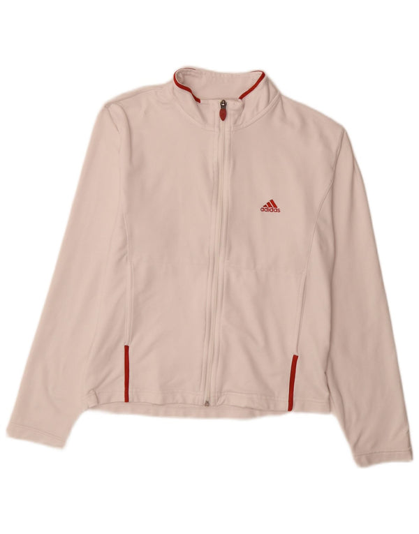 Giacca da tuta da uomo Adidas UK 12 poliestere bianco medio