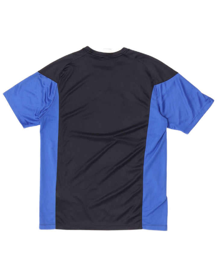 Nike Mens Dri Fit Graphic T-Shirt Top Large Navy Blue Colourblock Polyester