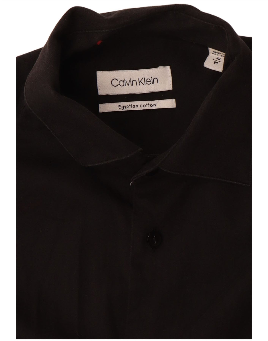 Calvin Klein Mens Shirt Size 38 Small Black Cotton