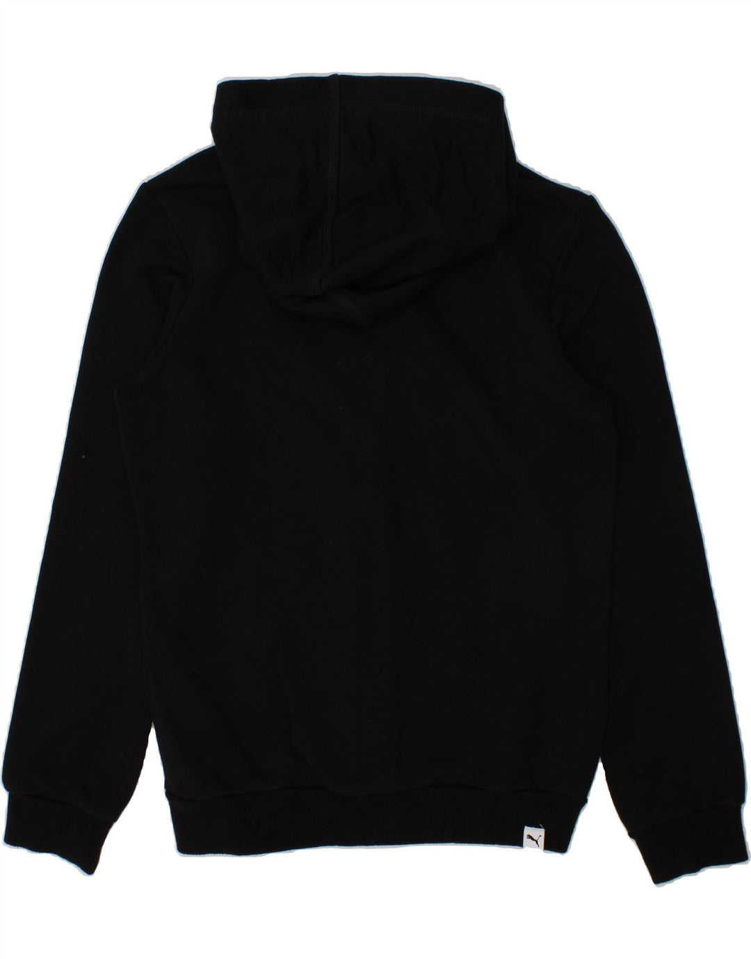PUMA Girls Zip Hoodie Sweater 9-10 Years Black Cotton Vintage Puma and Second-Hand Puma from Messina Hembry 