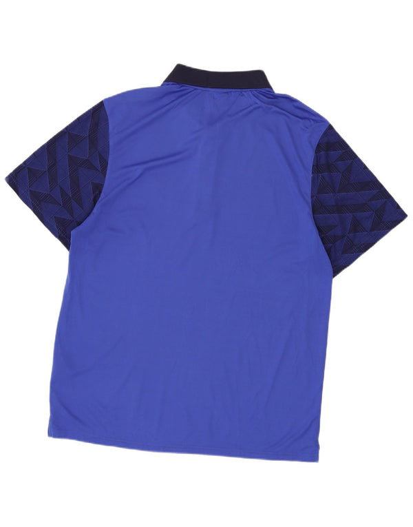 Lyle & Scott herre poloskjorte 2XL blå geometrisk polyester