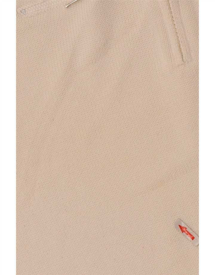 Vintage Womens Zip Neck Jumper Sweater UK 14 Large White