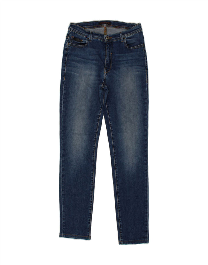TRUSSARDI Womens Slim Jeans W29 L30 Blue Polyester Vintage Trussardi and Second-Hand Trussardi from Messina Hembry 