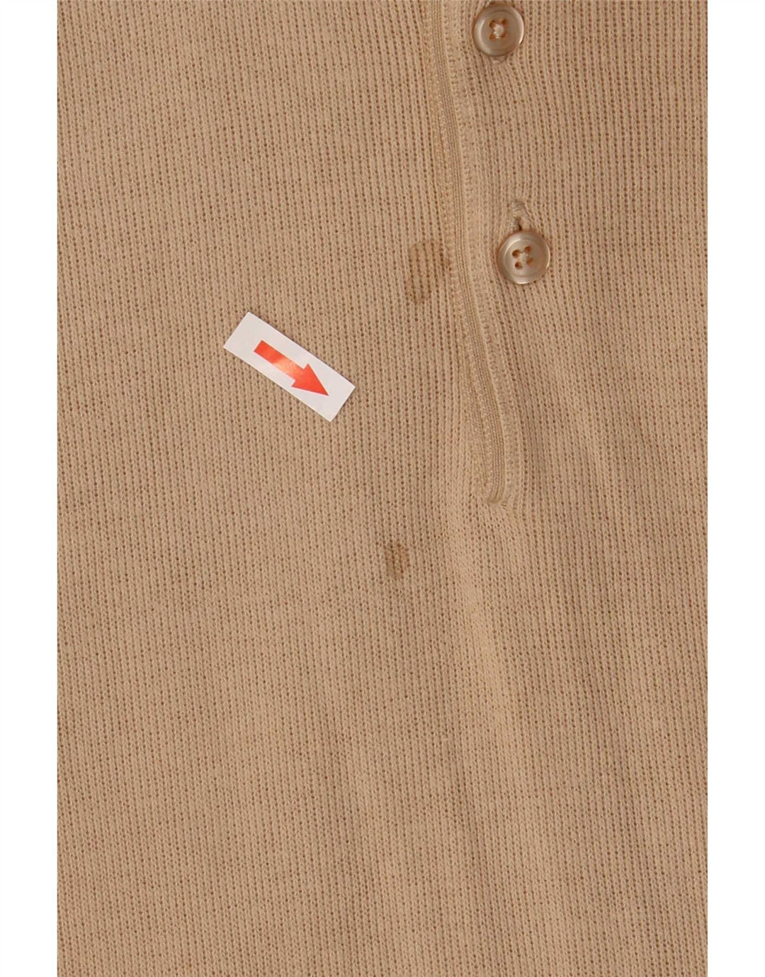 Gant Mens Polo Neck Jumper Sweater Large Beige Cotton