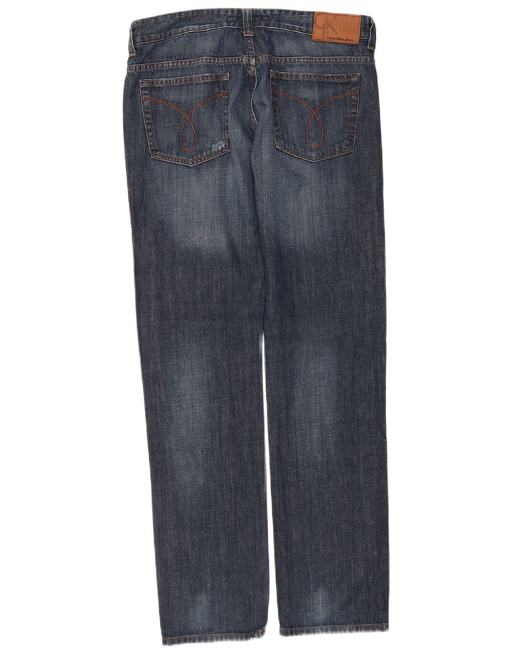 Calvin Klein Mens Slim Jeans W32 L34 Blue Cotton