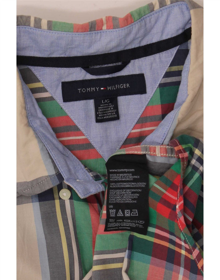 Tommy Hilfiger Mens Shirt Large Multicoloured Check Cotton