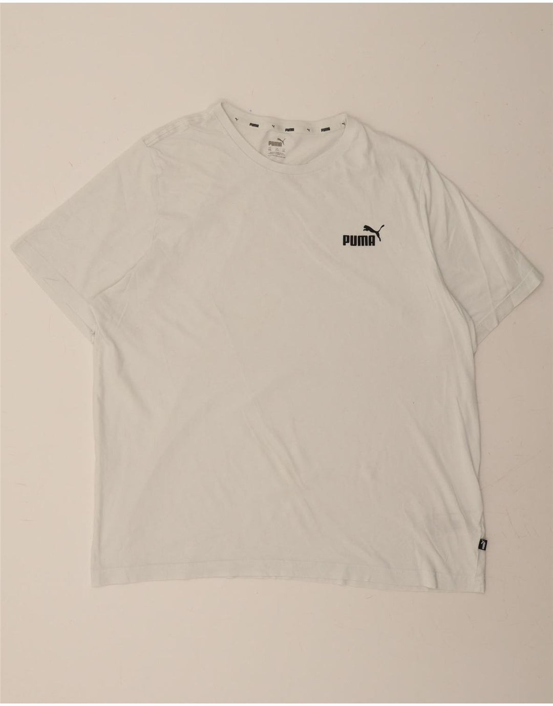 PUMA Mens T-Shirt Top 2XL White Cotton Vintage Puma and Second-Hand Puma from Messina Hembry 