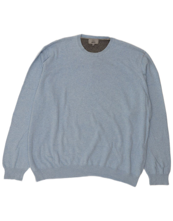 Ανδρικό πουλόβερ Marks & Spencer Regular Fit Crew Neck Jumper 3XL Μπλε βαμβακερό