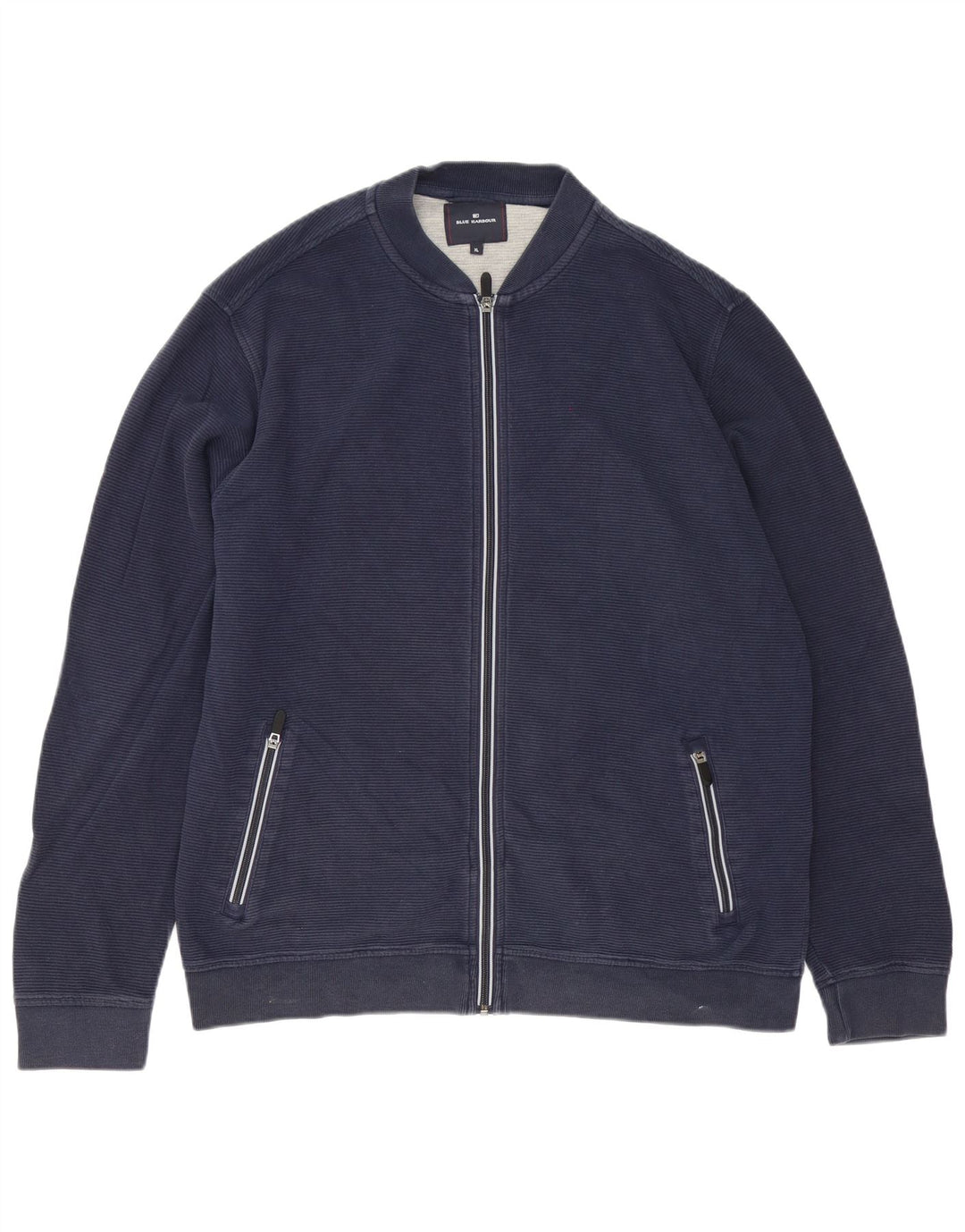Marks & Spencer Mens Blue Harbour Tracksuit Top Jacket XL Navy Blue Cotton