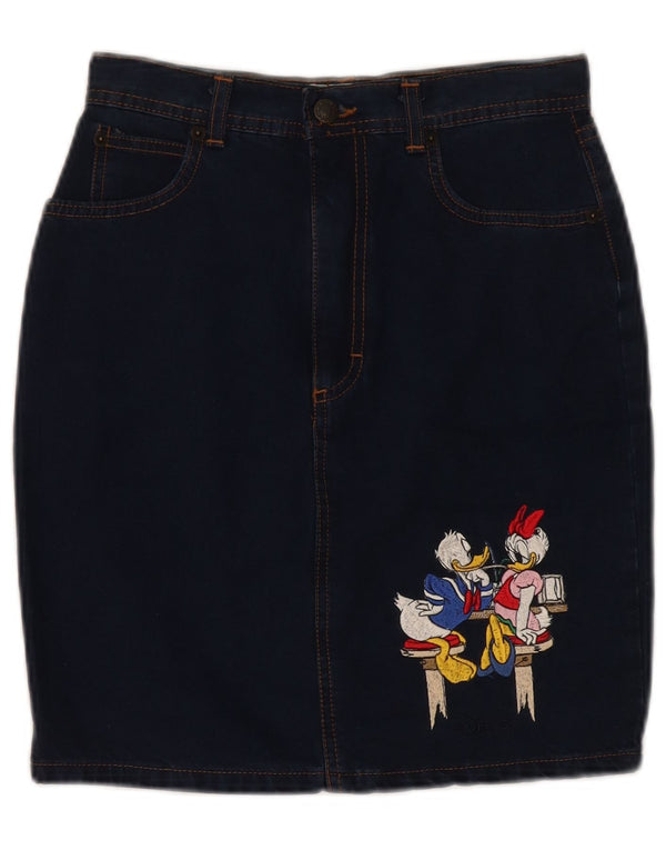 Emmanuel Shvili Dame Anders And Denim Nederdel IT 40 Small W26 Navy Blue