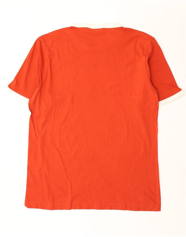 Puma Mens Graphic T-Shirt Top Large Orange Cotton