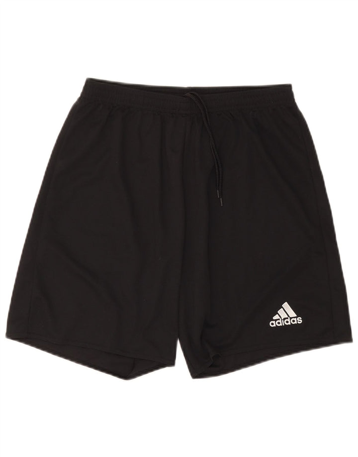 Ανδρικό σορτς Adidas Climalite από μεσαίο μαύρο πολυεστέρα